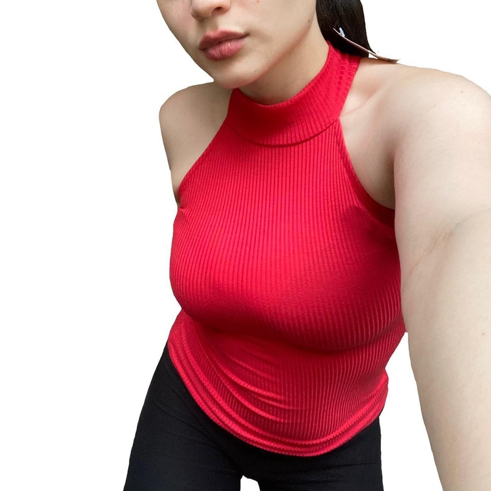 Adorable red turtleneck from Bar III